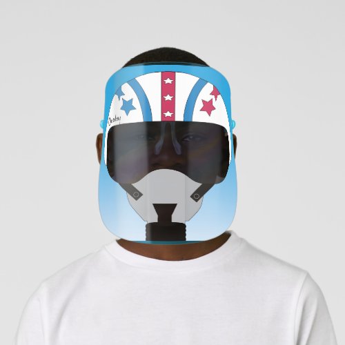 Personalized Fighter Pilot Helmet Kids Face Shield