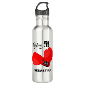 Personalized Fighting Fit | Boxing Gloves Water Stainless Steel Water Bottle