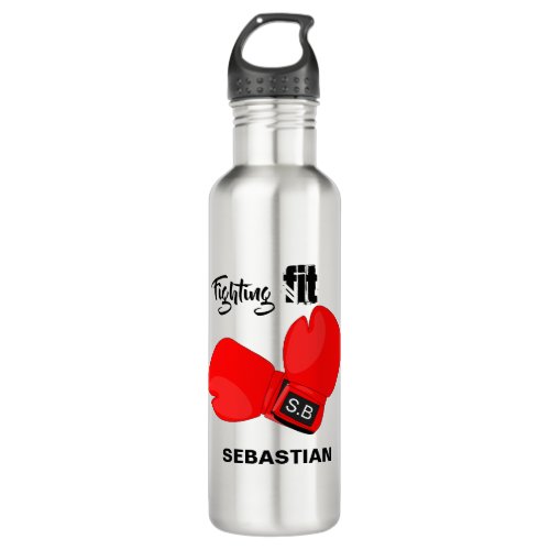 Personalized Fighting Fit  Boxing Gloves Water Stainless Steel Water Bottle