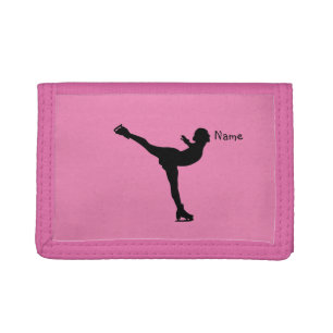 Personalized Figure Skater dancing Tri-fold Wallet