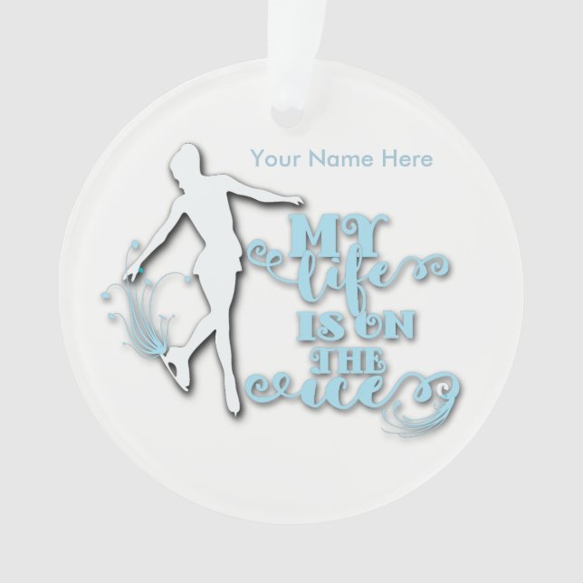 Personalized Figure Skater Ornament (Front)