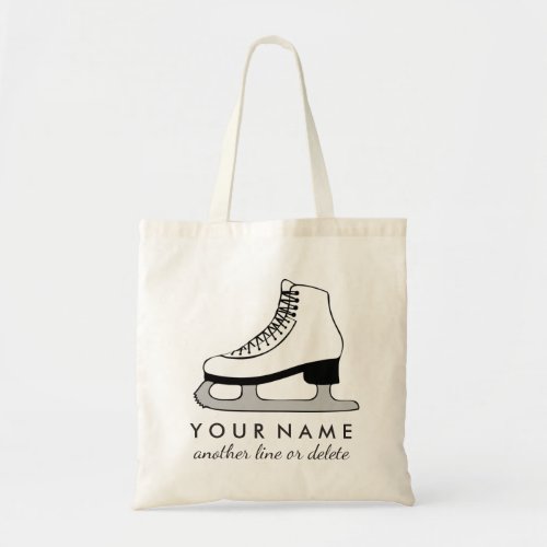Personalized Figure Skating Custom Name  Text Tote Bag