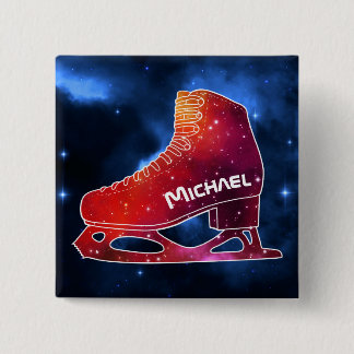 Personalized Figure Skating Space Boot Button