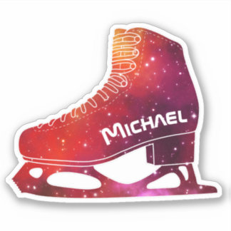 Personalized Figure Skating Space Boot Sticker