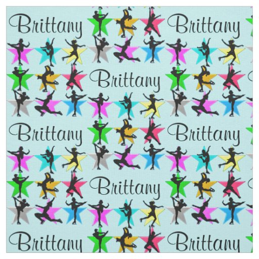 PERSONALIZED FIGURE SKATING SUPER STAR FABRIC