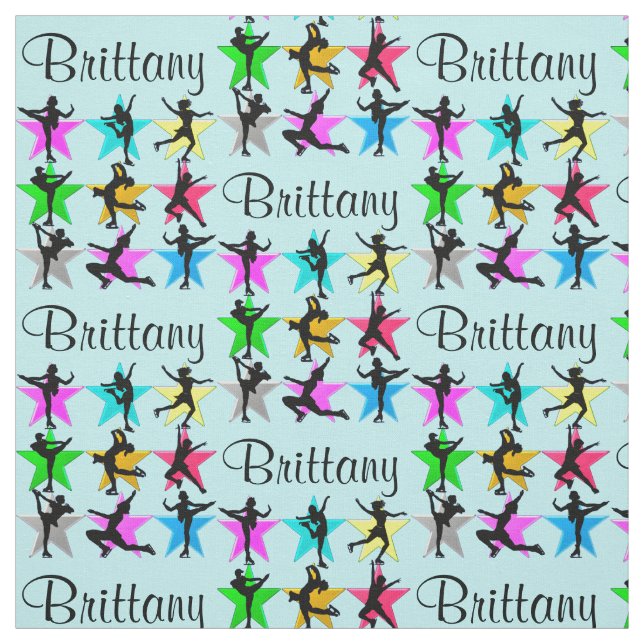 PERSONALIZED FIGURE SKATING SUPER STAR FABRIC (Swatch)
