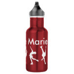 Personalized Figure Skating Water Bottle, Red Water Bottle at Zazzle