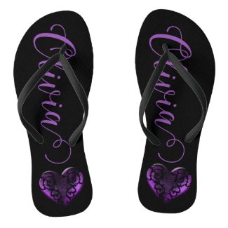 Personalized Filigree Goth Purple Heart
