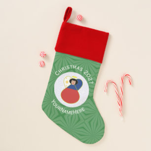 Personalized Filipino Angel Christmas Flag  Stocking
