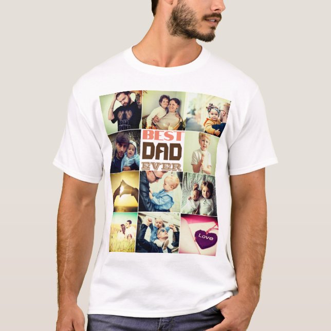 Personalized filtered photo custom text  T-Shirt (Front)