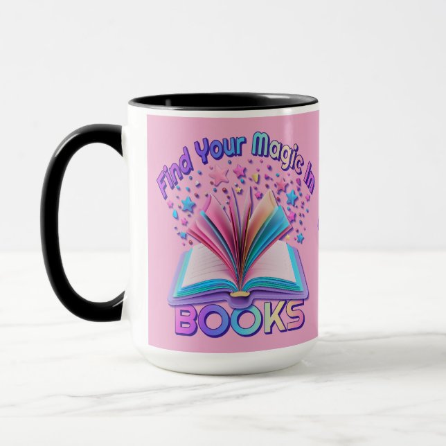Personalized Find Magic In Books 3 Mug (Left)