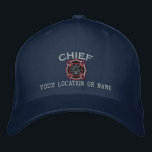 Personalized Fire Chief Custom Cap Embroidery<br><div class="desc">A Firefighting embroidery you can easily personalize to make it as unique as you are presented on this fine custom embroidered baseball cap. Here's a line up of custom firefighter designs available on embroidered casual gear for everyone. Use the "Ask this Designer" link to contact us with your special design...</div>