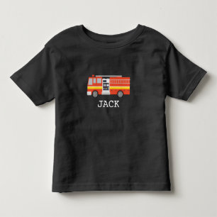 Personalized Fire Fighter - Custom Name Fire Truck Toddler T-shirt