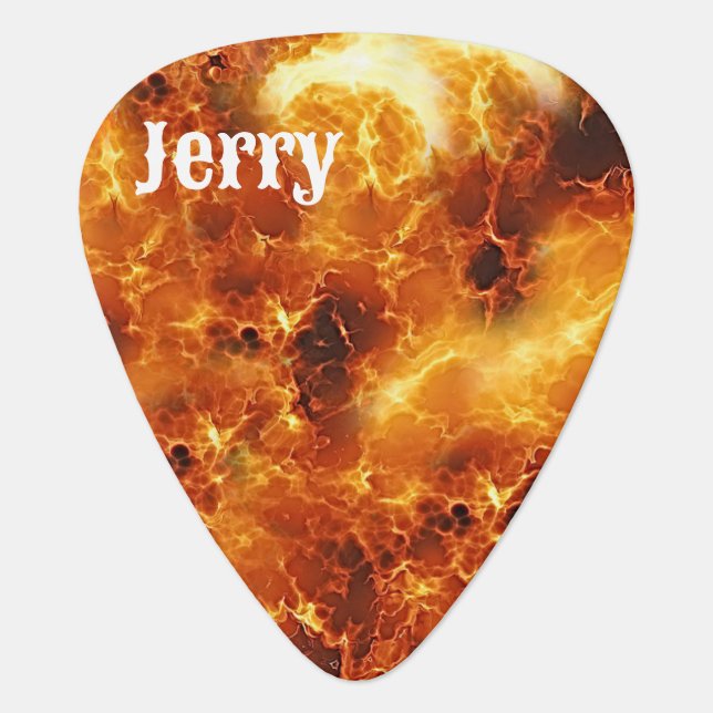 Personalized Fire Guitar Pick (Front)