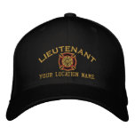Personalized Fire Lieutenant Custom Cap Embroidery