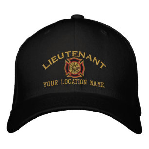 Personalized Fire Lieutenant Custom Cap Embroidery