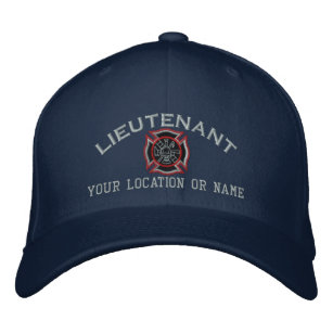Personalized Fire Lieutenant Custom Cap Embroidery