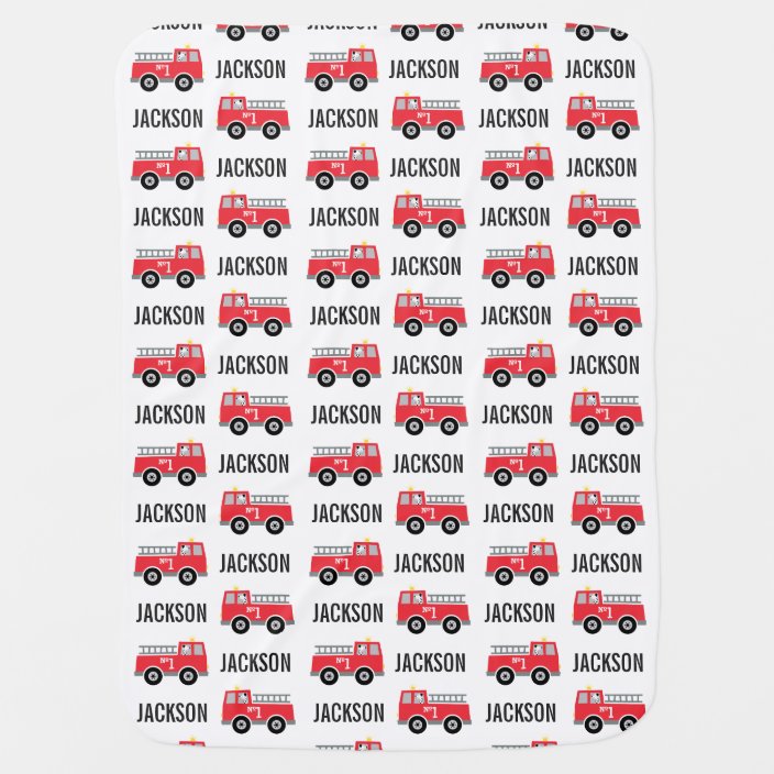fire truck swaddle blanket