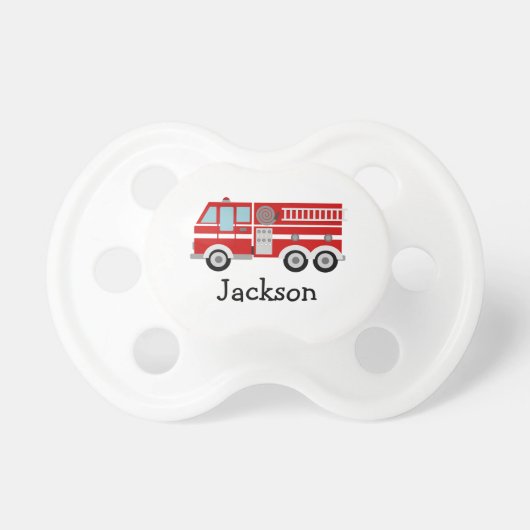 Personalized Fire Truck Pacifier (Front)