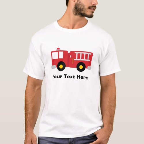 Personalized Fire Truck T Shirt