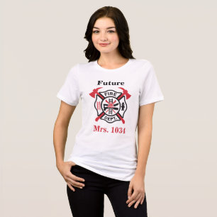 Personalized Firefighter Bachelorette Future Mrs. Tri-Blend Shirt