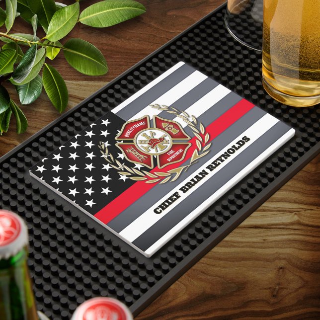 Personalized Firefighter Bar Mat (Creator Uploaded)