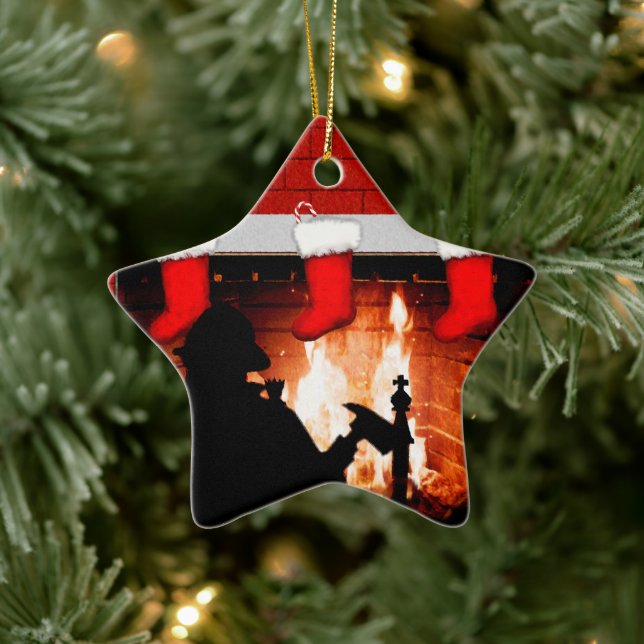 Personalized Firefighter Collectible Ceramic Ornament (Tree)