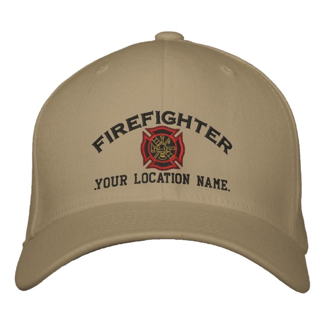Personalized Firefighter Custom Cap Embroidery (Front)