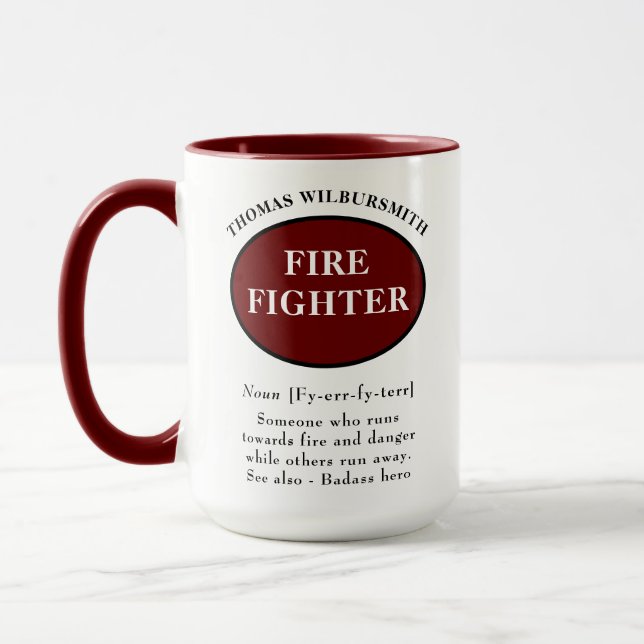 Personalized Firefighter Definition Mug (Left)
