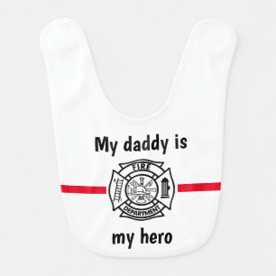 Personalized Firefighter Double Sided Baby Bib