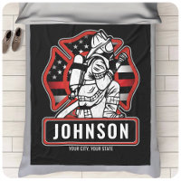 Personalized Firefighter Fire Dept Patriotic Flag