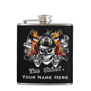 Personalized Firefighter Flask: The Chief Flask