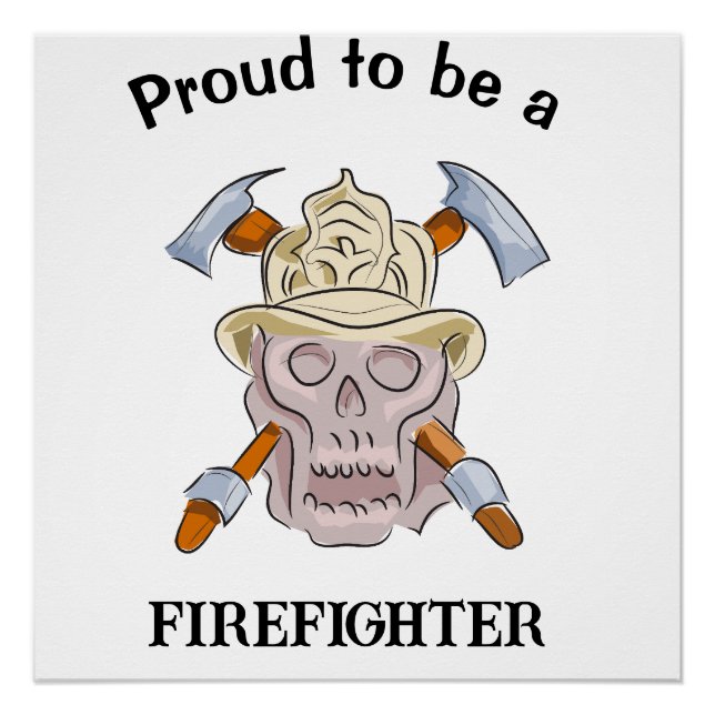Personalized Firefighter Graphics Poster (Front)