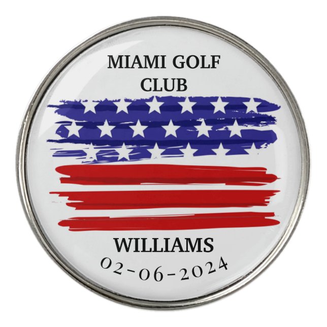 Personalized Firefighter Monogram  Golf Ball Marker (Front)