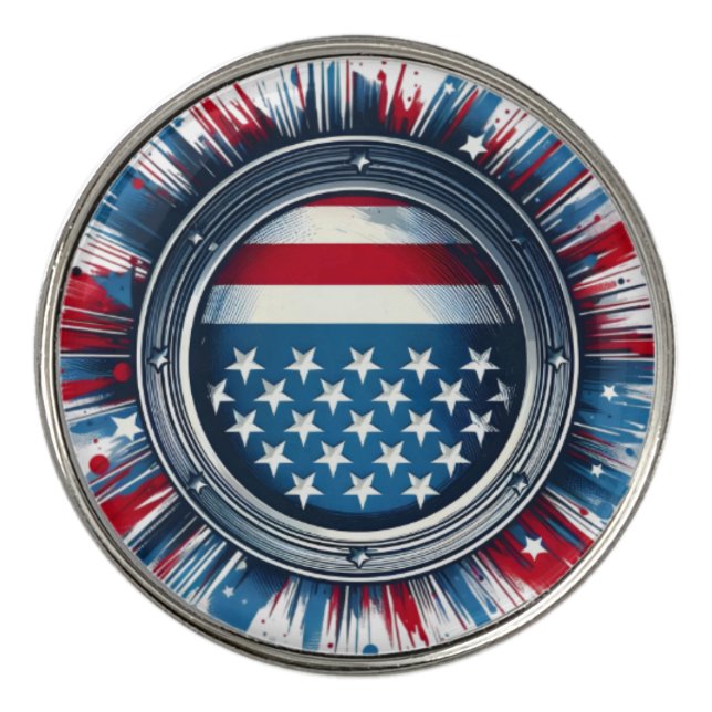 Personalized Firefighter Monogram  Golf Ball Marker (Front)