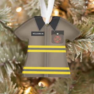 Personalized Firefighter Ornament