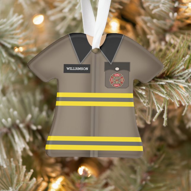 Personalized Firefighter Ornament (Tree)