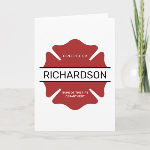 Personalized Firefighter Red Logo Symbol 
