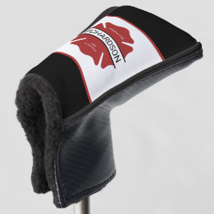 Personalized Firefighter Red Logo Symbol Golf Head Cover