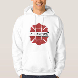 Personalized Firefighter Red Logo Symbol Hoodie
