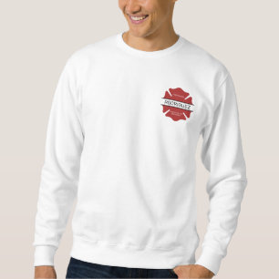 Personalized Firefighter Red Logo Symbol Sweatshirt