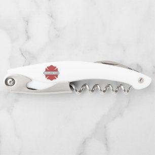 Personalized Firefighter Red Logo Symbol  Waiter's Corkscrew