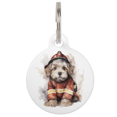 Personalized Firefighters Best Friend Dog Fireman Pet ID Tag