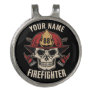 Personalized Firefighter Skull Fireman Fire Dept  Golf Hat Clip