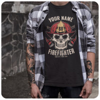 Personalized Firefighter Skull Fireman Fire Dept