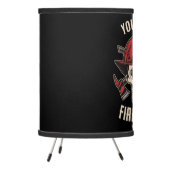 Personalized Firefighter Skull Fireman Fire Dept  Tripod Lamp (Left)
