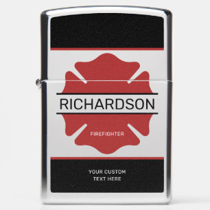 Personalized Firefighter Symbol Zippo Lighter