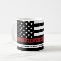 Personalized Firefighter Thin Red Line Fire Rescue