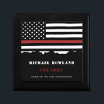 Personalized Firefighter Thin Red Line Fire Rescue Gift Box<br><div class="desc">Personalized Firefighter Thin Red Line Fire Rescue Gifts!</div>