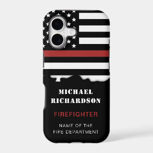 Personalized Firefighter Thin Red Line Fire Rescue iPhone 17 Case